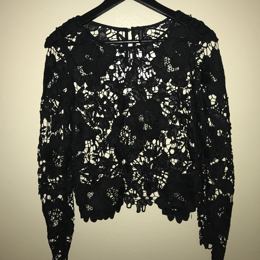 Black lace top